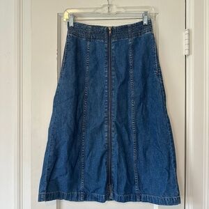 Womens Madewell Midi Denim Skirt Size 23